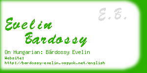 evelin bardossy business card